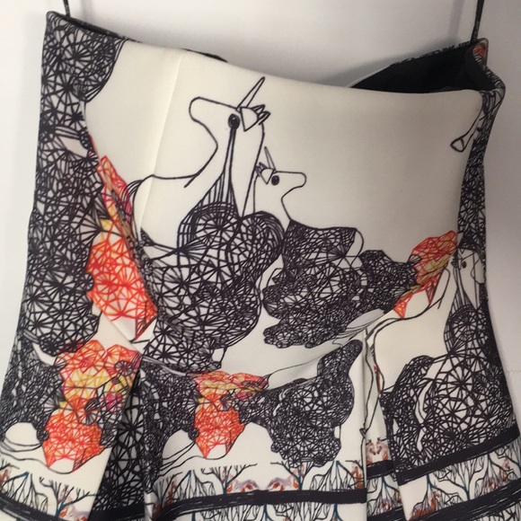 Designer Strapless Peplum Romper - Unicorn Print - Picture 2 of 8